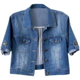 Plus size jean jacket walmart discount