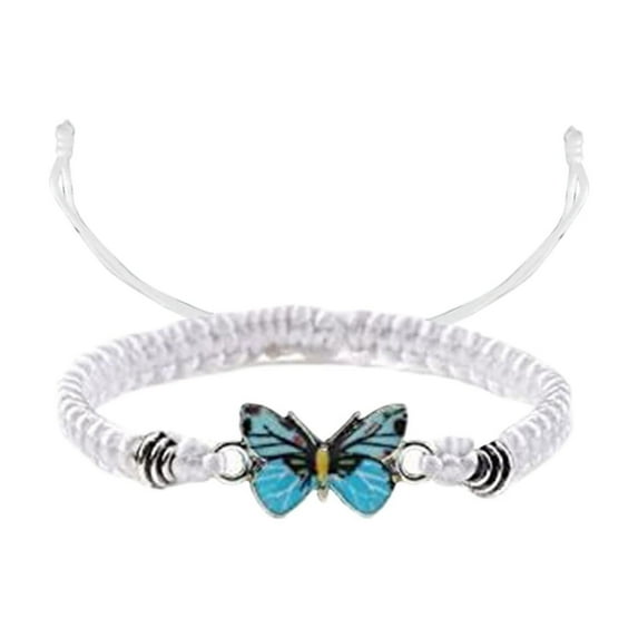 CILENON Bracelet Handmade Always Believe Yourself Wristband Bangle,Adjustable String Thread Bracelets Rope Wrap Bangles for Men Women(White,One Size)