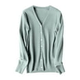 CILENON Cardigan for Women Women's Classic Button Down Long Sleeve V