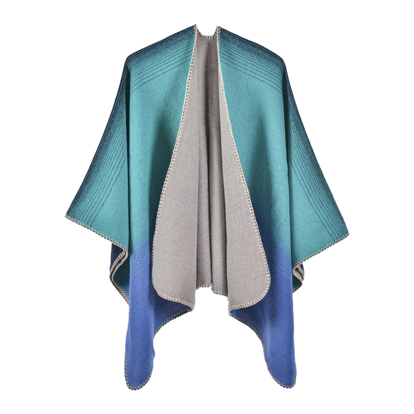 Damengestrickter Dreieckschal - Vintage Wrap Schal Mit Knotendetail