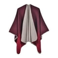 thumbnail image 1 of CILENON Cardigans for Women Women's Travel Plaid Shawl Wraps Open Front Poncho Cape Warm Oversized Sweaters Casual Cardigan Shawls for Fall Winter (Wine Red,One Size), 1 of 9
