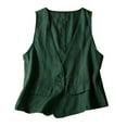 thumbnail image 1 of CILENON Chaquetas De Mujer Elegantes Womens Vest Casual Sleeveless Cardigans Jacket Loose and Thin V Neck Casual Vest Top (Green,XL), 1 of 3
