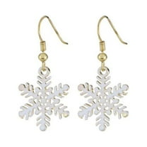 CILENON Christmas Earrings, Cute Christmas Tree Earrings Dainty Gold Plated Reindeer Snowflake Light Bulb Dangle Earrings Hypoallergenic Xmas Earrings Trendy Chirstmas Jewelry(B,One Size)