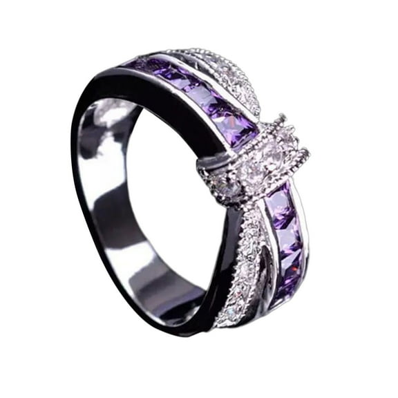 CILENON Christmas Women Silver Ring Us 9 11 12 Ring Love Heart Ring Female Fashion Personality Ring Simple Ladies Rings