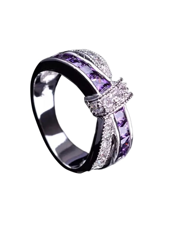 Christmas Women Silver Ring Us 9 11 12 Ring Love Heart Ring Female Fashion Personality Ring Simple Ladies Rings