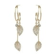 thumbnail image 1 of CILENON Clearance Leaf Rhinestones Earrings Thanksgiving Earrings Fall Leaf Earrings Fall Leaf Dangle Earrings Autumn Earrings Fall Earrings Autumn Fall Thanksgiving Jewelry(Gold,One Size), 1 of 5
