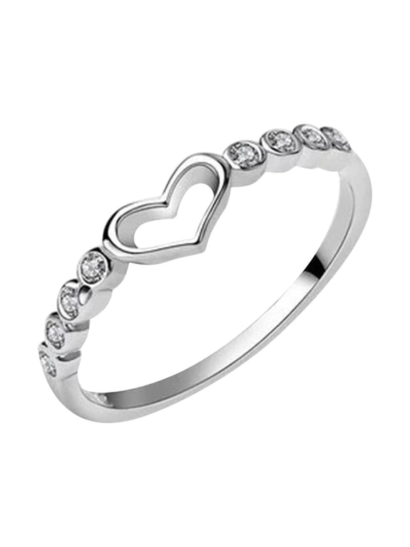 Clearance Silver Birthstone Rings For Women Non Tarnish Cz Emerald Green Gemstone Ring Gold Jewelry For Women Gift Initial Ring(Silver,5)