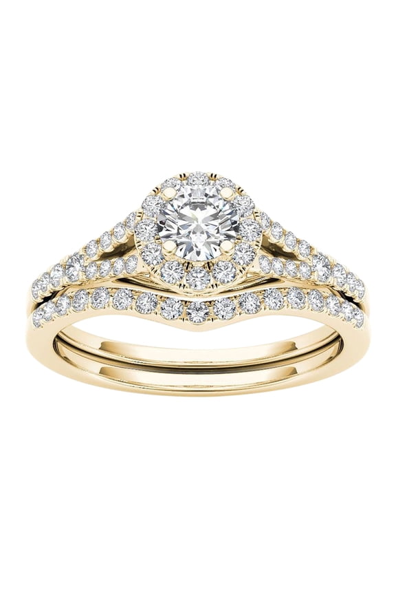 Couple Rings Gold-Plated Inlaid Zircon Ring Classic Jewelry (B,7)