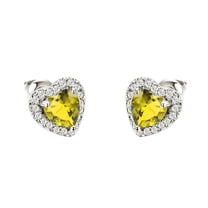 CILENON Dangle Light Jewelry Love Diamond Earrings Female Niches Design Crystal Earrings Jewelry (C,One Size)