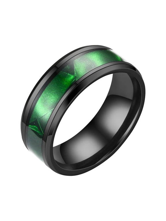 Diamond Ring Frosted Silk Pattern Inlaid Rhinestone Ring Alloy Women Men Exquisite Ring Fashion Jewelry Gift Rings for Friends Girls Boys Jewelry for Women Engagement Ring (Green,13)