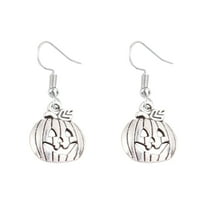 CILENON Earrings Halloween Earrings For Women Halloween Theme Stud Earring Sets Halloween Drop Dangle Earrings Pumpkin Stud Earrings (Silver,One Size)