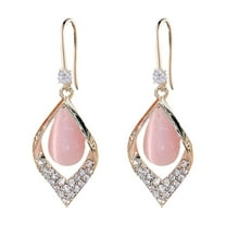 CILENON Elegant Simulated Pearl Hoop Earrings for Women Lightweight Faux Pearl Earrings Dangle Drop Earrings Cz Diamond Pearl Earrings Wedding Jewelry(Pink,One Size)