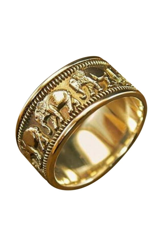 Engagement Rings for Women Alloy Elephant Ring Many Sizes To Choose Rings Gift for Women And Men Fashion Jewelry Special Gift Silver Rings Gold Ring Wedding Rings for Women(Gold,9)