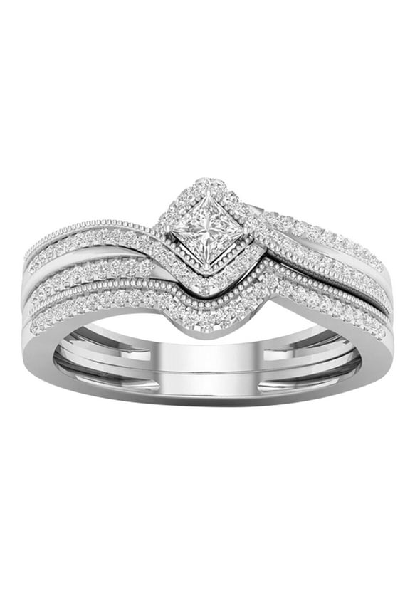 Engagement Rings for Women Gifts for Girlfriend Women's Micro Inlaid Zircon Ring Ring Jewellery Silver Rings Gold Ring Wedding Rings for Women(Silver,9)