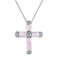 CILENON Fashion Beautiful Alloy Cross Pendants Necklaces Cross Pendant Necklace Jewelry Gifts For Women (E,One Size)