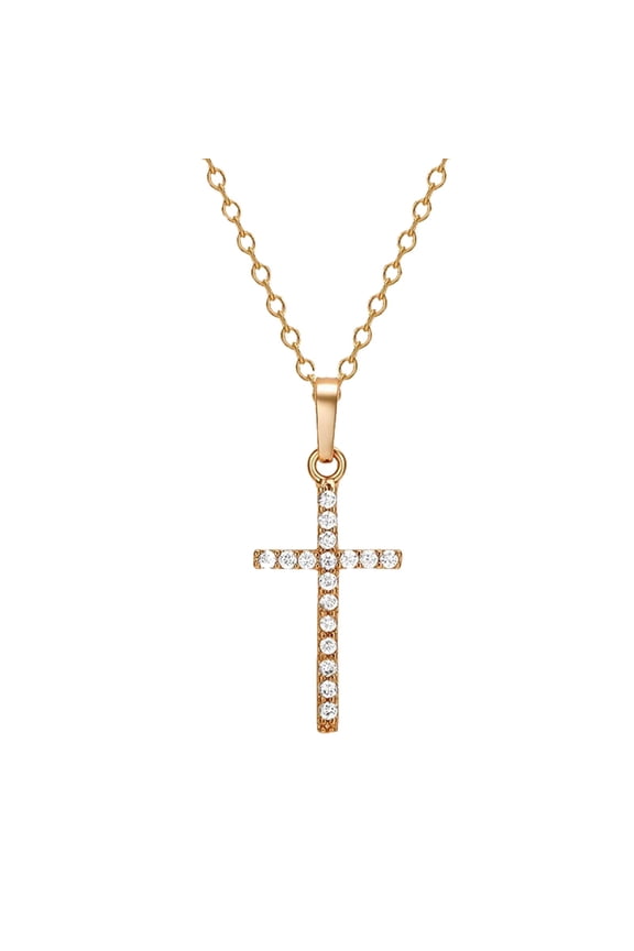 Fashion Cross Pendants Necklaces Jesus Cross Pendant Necklace Jewelry For Men/Women (Gold,One Size)