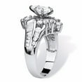 thumbnail image 1 of CILENON Fashion Hand Jewelry Cut Diamond Engagement Anniversary Ring Jewelry (Silver,8号), 1 of 3