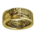 thumbnail image 1 of CILENON Fashion Men'S Jewelry Ring Party Ring Personality Coin Ring 7-13 (Gold,10), 1 of 2