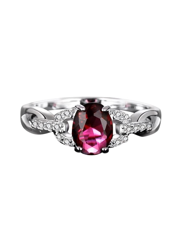Geometry Diamond Ring Elegant Rhinestone Ring Blue Red Jewellery Rings Women Fashion Full Diamond Zircon Rings For Women Size 5 12 7