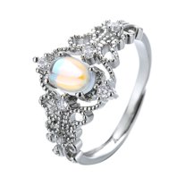 CILENON Gold Filled Ring Vintage Open Adjustable Cutout Fancy Ring Gold Ring Set Wedding Bands Gold Rings for Women Non Tarnish(Silver,One Size)