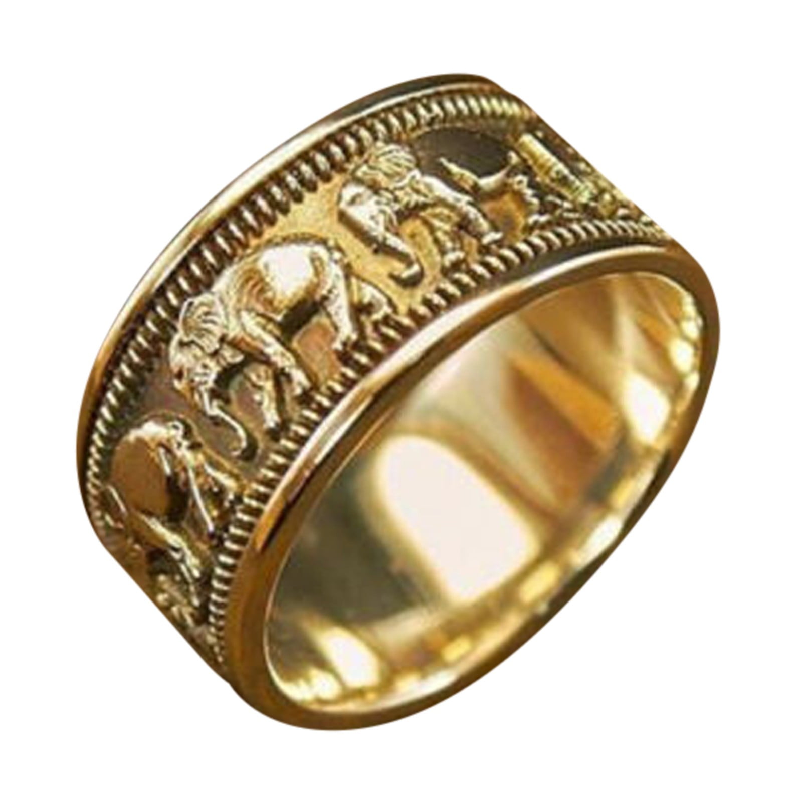 CILENON Gold Jewelry Alloy Elephant Ring Many Sizes To Choose Rings ...