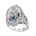 thumbnail image 1 of CILENON Gold Jewelry for Women Fashion And Elegant Temperament Ladies Colorful Zircon Copper Butterfly Ring Gold Rings for Women Rings for Women Gold Plated Rings for Women(Multi-color,11), 1 of 2