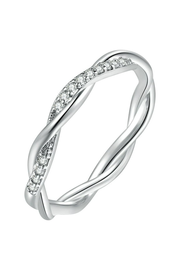 Gold Jewelry for Women Silver Birthstone Rings For Women Diamond Cubic Zirconia Ring Promise Rings For Couples Mothers Birthday Gift For Mom Dainty(Silver,8)