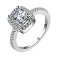 thumbnail image 1 of CILENON Gold Rings That Don'T Tarnish Square Zircon And Diamond Ring for Women Fashion Jewelry Popular Accessories for Wife Diamond Ring Jewelry for Women Engagement Ring(White,10), 1 of 6
