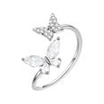 thumbnail image 1 of CILENON Gold Rings for Women Butterfly Ring Women's Tail Ring Small And Luxury Design Light Luxury Index Finger Ring Plain Ring Open Ring Rings for Women Gold Plated Rings for Women (Silver,One Size), 1 of 6