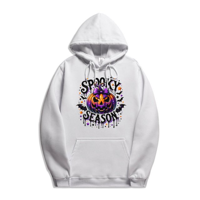 CILENON Halloween Costumes Woman 2024 Lady's Halloween Hoodie Pumpkin