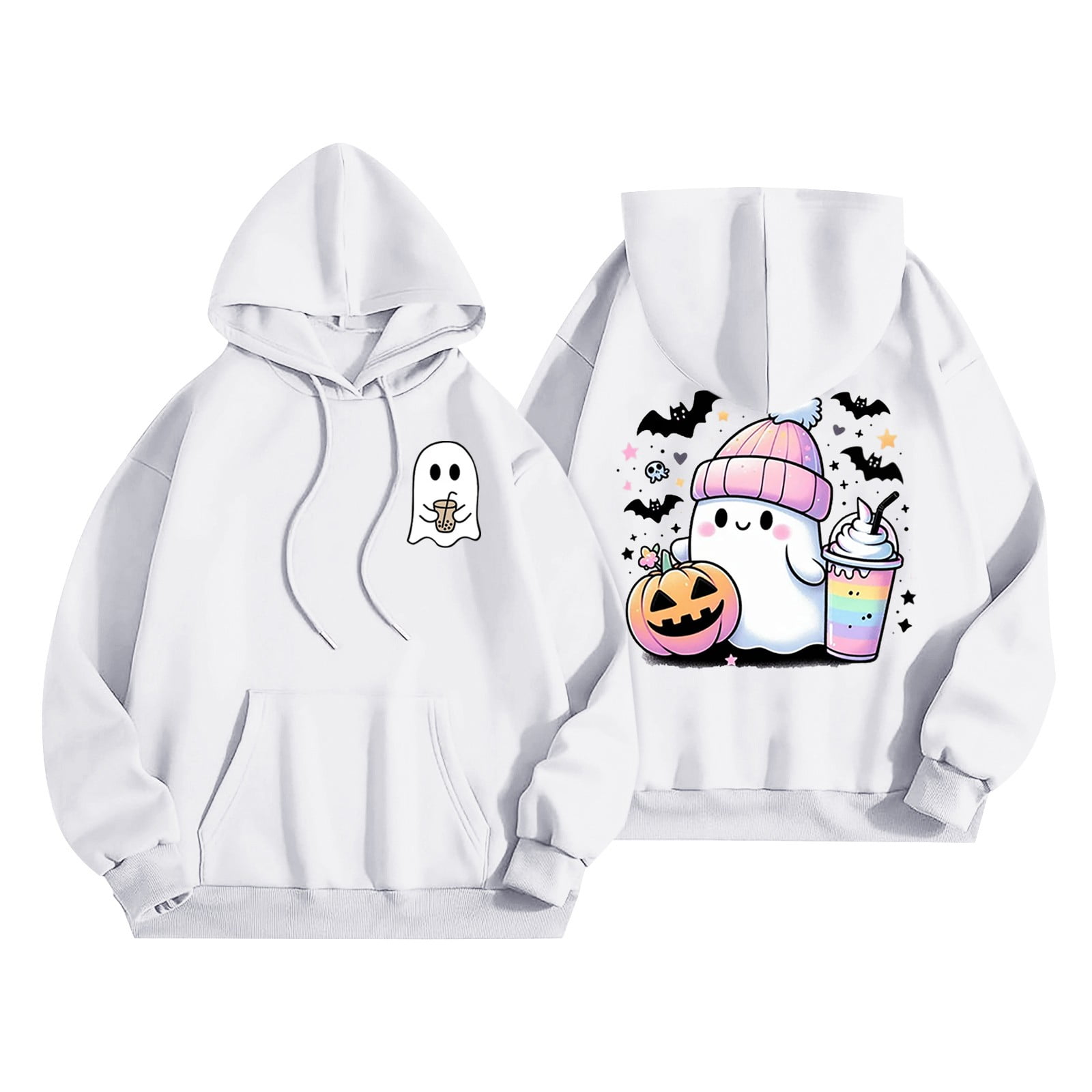 CILENON Halloween Sweatshirts for Women Halloween Pumpkin Hoodies Women
