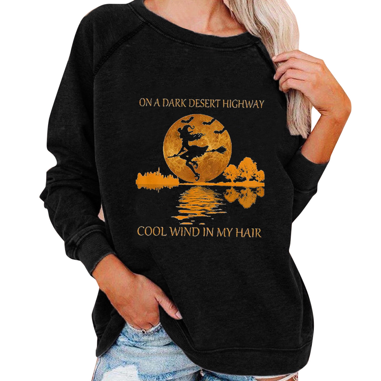 CILENON Halloween Sweatshirts for Women Womens Hooded Sweatshirt