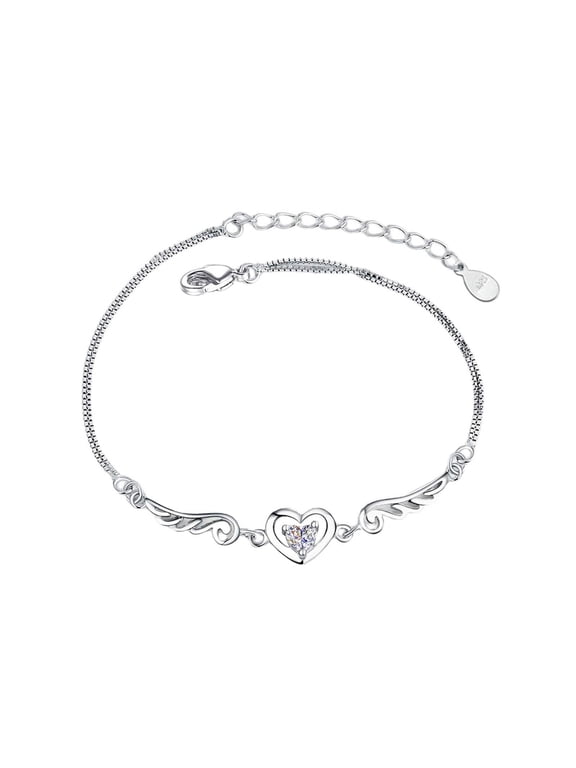 Heart Bracelets For Women Teen Girls Love Heart Charm Chain Bracelet Hollow Out Heart Link Bracelets For Women Fashion Jewelry Gifts Jewelry Gifts For Women(Silver,One Size)