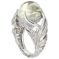 thumbnail image 1 of CILENON Hollow Blank Swan Colorful Ring Female Accessories Finger Ring Day Gift (A,One Size), 1 of 2