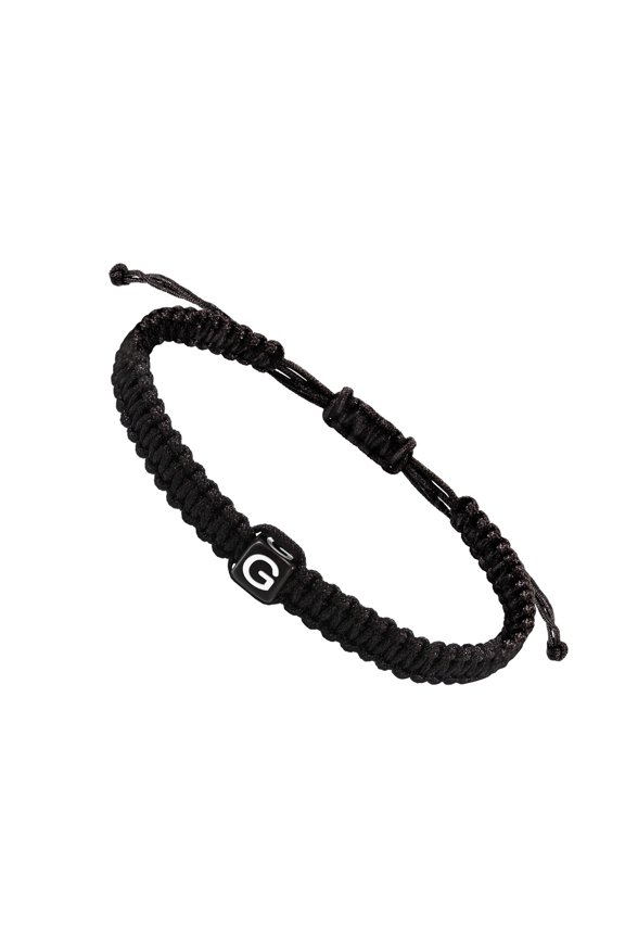 Initial Bracelet Dainty Letter A To Z Charm Initial Bracelets for Women Handmade Braided String Bracelet Thanksgiving Day Gift for Teen Girls Friends Wife(G,One Size)