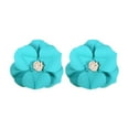 thumbnail image 1 of CILENON Jewelry Colorful Flower Earrings For Women Fun And Exaggerated Temperament Fashionable Gentle Pearl Earrings Cold Earrings (Green,One Size), 1 of 6
