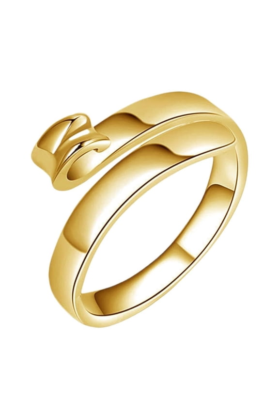 Knitting Crochet Ring Metal Open Yarn Finger Holder Adjustable Ring Yarn Tension Ring for Crochet Finger Release Knitting Craft Accessories Tools for Mother Grandma (Gold1,One Size)