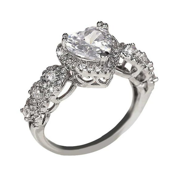 CILENON Ladies Rings Luxury Rings Gift Rings Alloy Ring Sets Engagement Rings (Gold,D)