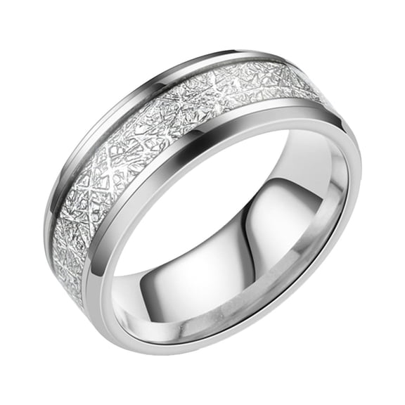CILENON New Year 2025 Love Ring 8Mm Titanium Steel Printing Color Sandblasted Rings Wedding Band Rings for Women Rings for Men Frosted Rings Geometry Rings Size 6 12