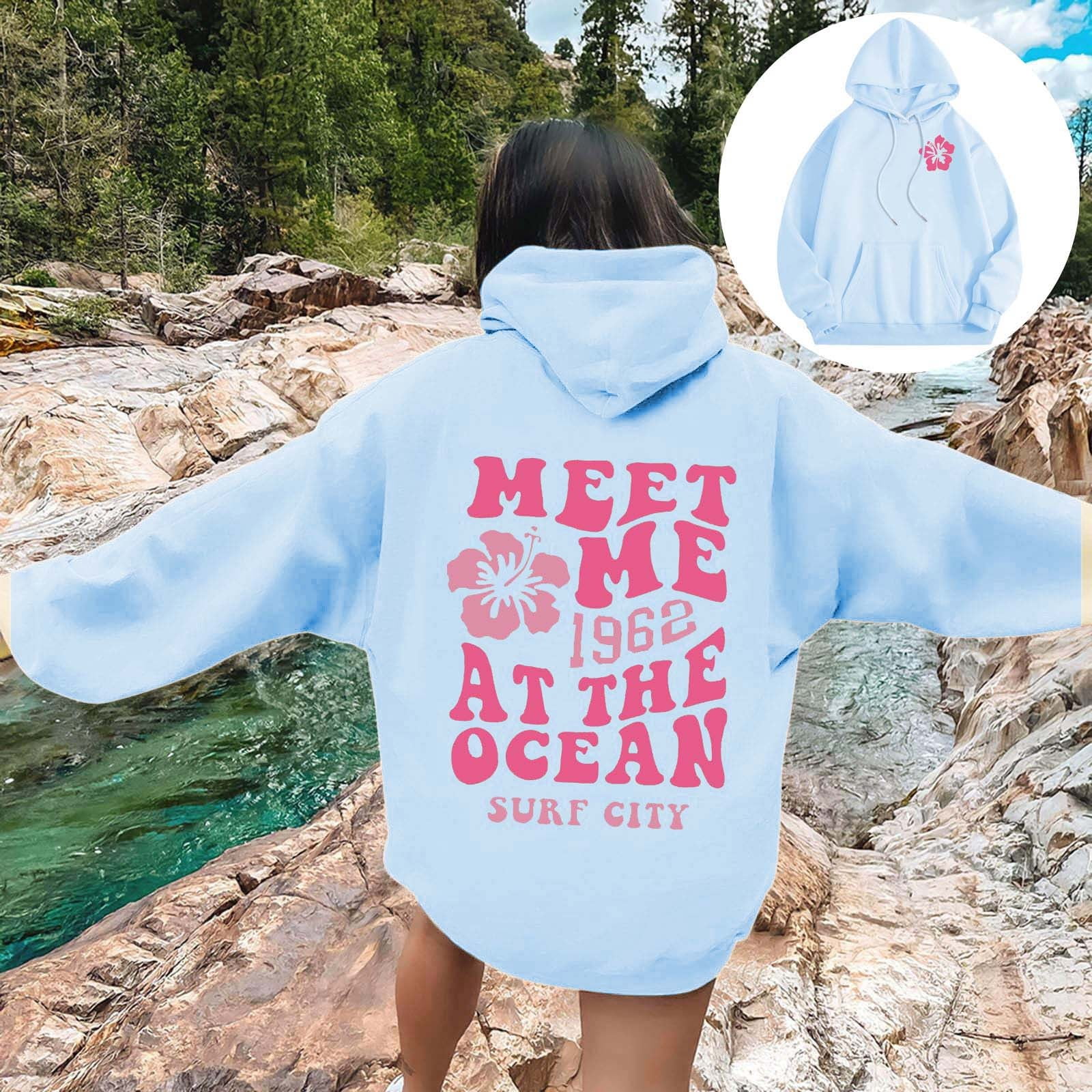 CILENON Oversized Hoodies for Women Oversized Graphic Pink Puff Hoodie