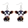 thumbnail image 1 of CILENON Pearl Cute Cartoon Cow Earrings Pendant Earrings Ladies Earrings Jewelry 1Pcs (G,One Size), 1 of 6