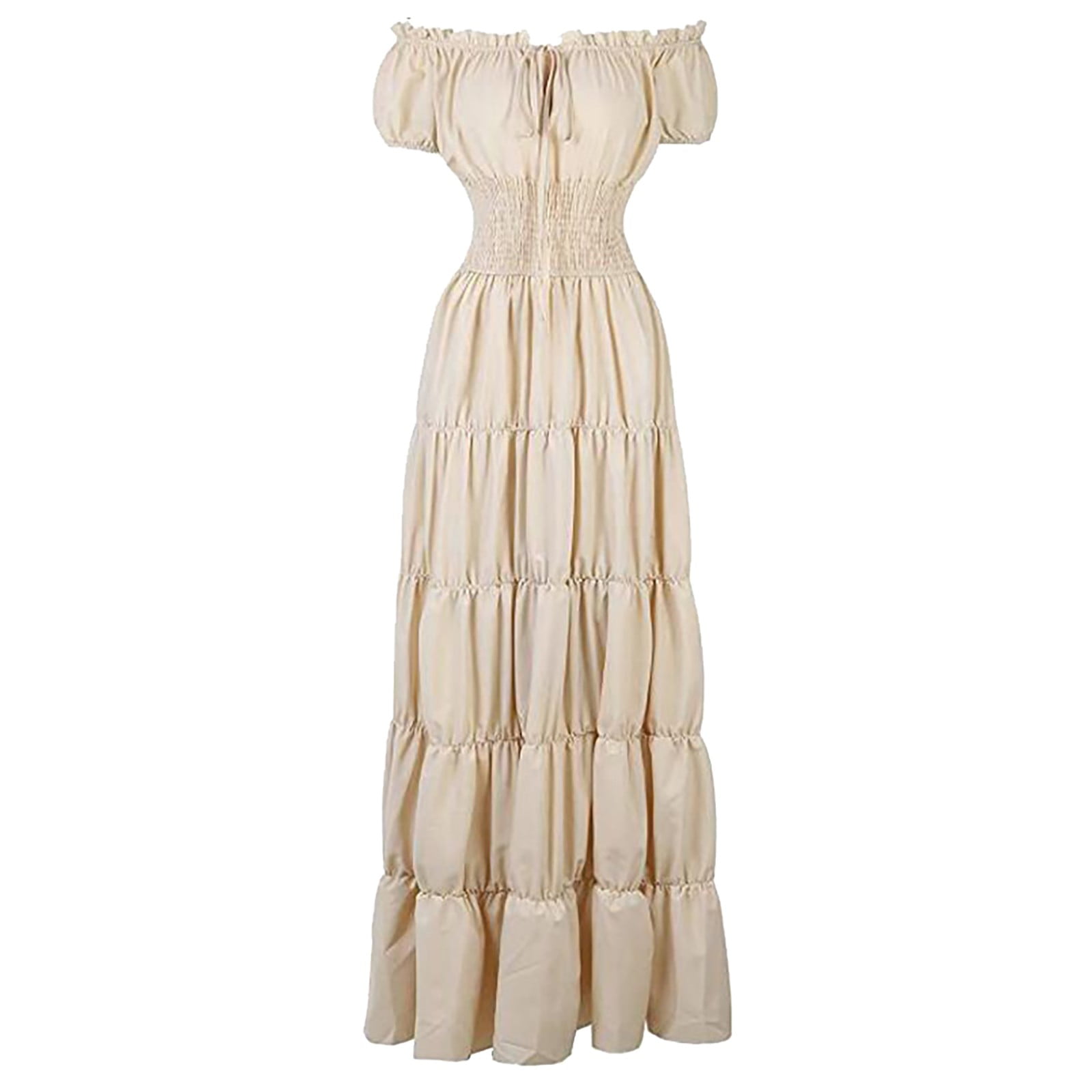 CILENON Renaissance Costume Women Medieval Chemise Dress Peasant Tops Irish  Under Dress Homecoming Dresses Flowy Formal Dresses for Women(Beige,XXXL) -  Walmart.com