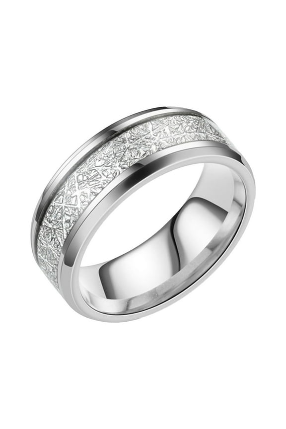 Rings for Women Non Tarnish 8Mm Titanium Steel Printing Color Sandblasted Rings Wedding Band Rings for Women Rings for Men Frosted Rings Geometry Rings Size 6 12 Pinky Ring (Silver,11)