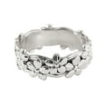 thumbnail image 1 of CILENON Rings for Women Non Tarnish Flower Shape Around Rings Women Fashion Trend Full Flower Ring Ladies Jewelry Diamond Rings for Women Size 5 11 Pinky Ring (Silver,10), 1 of 6