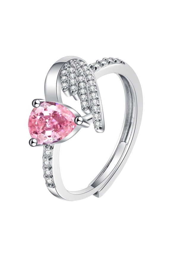Rings for Women Non Tarnish Light Luxury Exquisite Love Ring Fashionable And Versatile Personality High End Opening Sweet And Cool Ring Pinky Ring Stainless Steel Rings for Women (A,One Size)