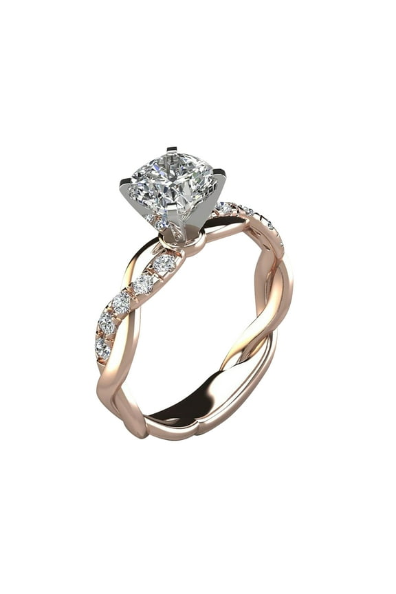 Happy New Year Gift Engagement Gold Wedding Bands Rings For Women Non Tarnish Cz Emerald Green Gemstone Ring Dainty Stackable Engagement Wedding Promise Rings(Rose Gold,11)