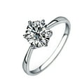 thumbnail image 1 of CILENON Rings for Women Sterling Silver Fashion Rings for Women Bridal Wedding Romantic Jewelry Engagement Rings Gift Rings for Women Non Tarnish Pinky Ring Stainless Steel Rings for Women(Silver,6), 1 of 6