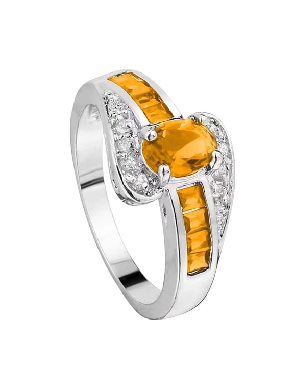 Rose Gold Rings for Women Mother's Day Gift Silver Ring for Women Birthstone Ring Engagement Ring for Women Anniversary Wedding Promise Ring Gold Ring Gold Filled Ring Gold Ring Set(F,11)