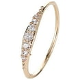 thumbnail image 1 of CILENON Rubber Rings Women Engagement Round Cut Zircons Women Wedding Rings Jewelry Rings for Woman Full Diamond Ladies Ring Silver Ring Ring Set Chunky Gold Rings(Gold,10), 1 of 6