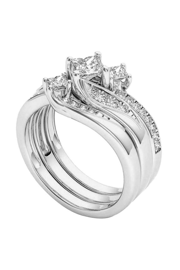 Silver Birthstone Rings For Women Non Tarnish Cz Cubic Zirconia Silver And Gold Rings Ring For Mothers Daughter Bridesmaid Gifts Jewelry(Silver,6)